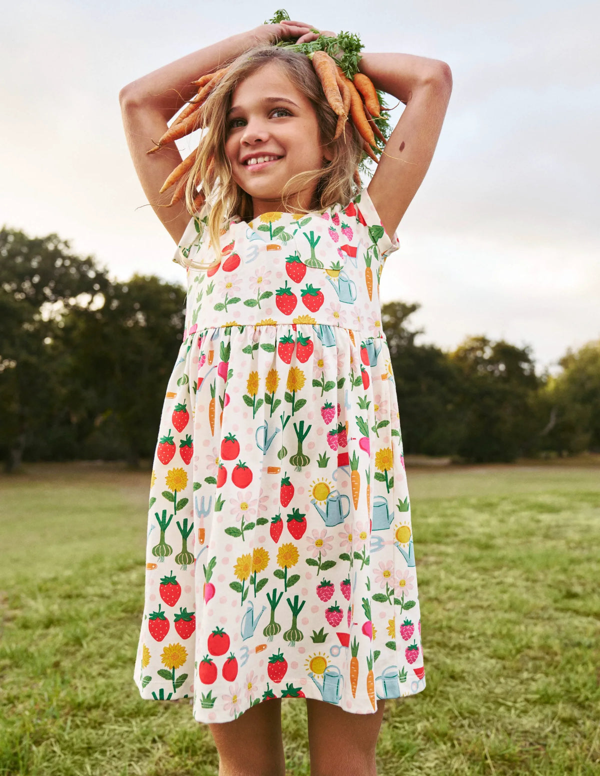Short-sleeved Fun Jersey Dress-Multi Grow Your Own