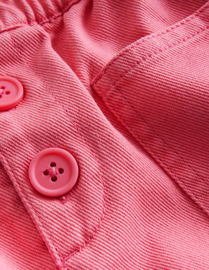 Button Pull-on Mini Skirt-Strawberry Milkshake