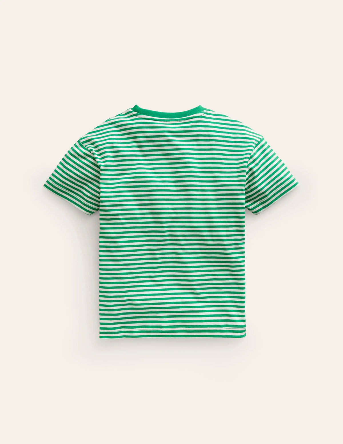 Embroidered Logo T-Shirt-Aloe Green/Ivory Ice Cream