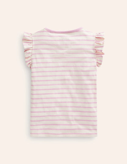 Flutter Short Sleeve T-Shirt-Sugared Almond/Vanilla Pod