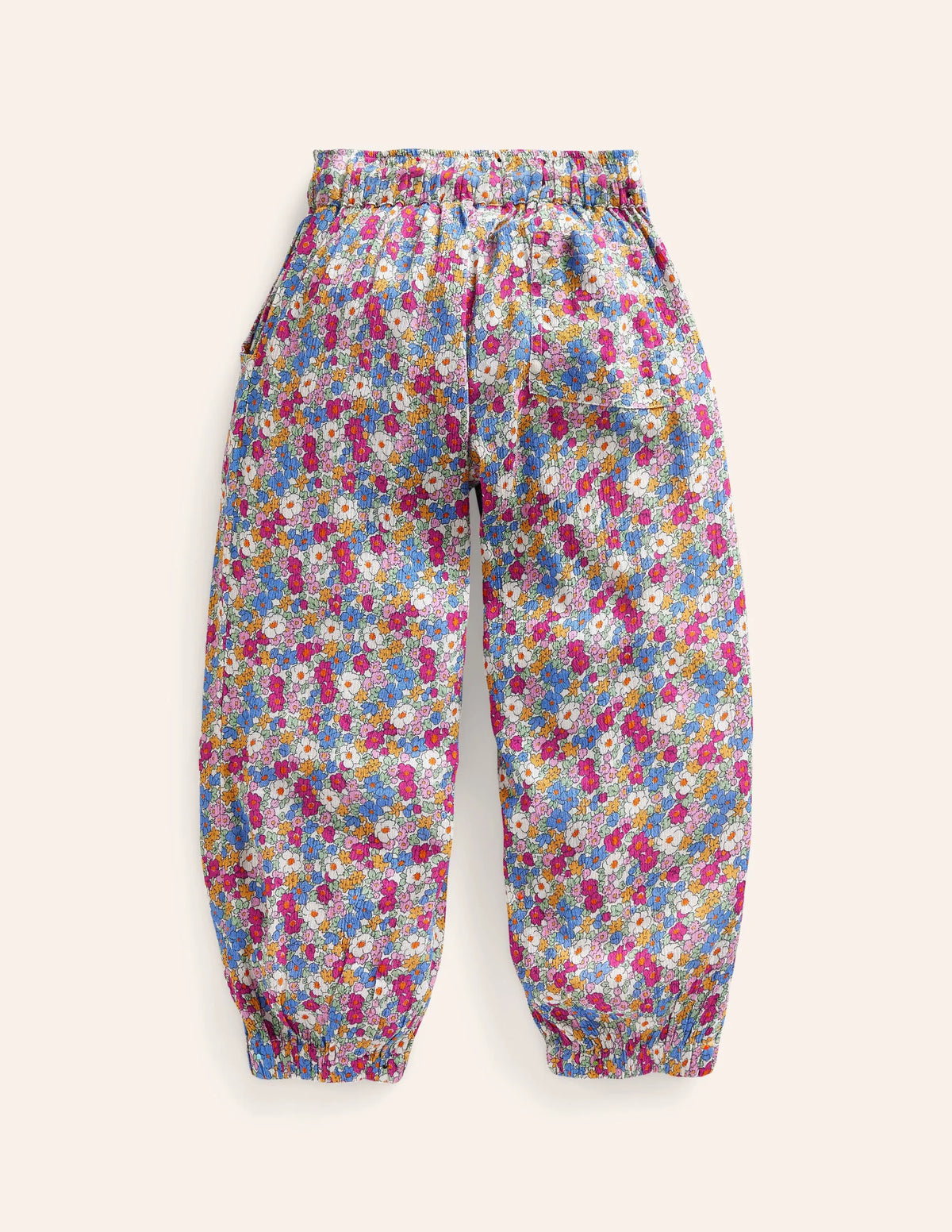 Tapered Vacation Pants-Festival Pink Nautical Floral