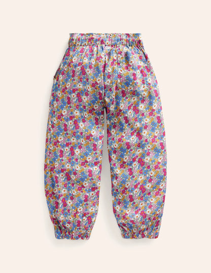 Tapered Vacation Pants-Festival Pink Nautical Floral
