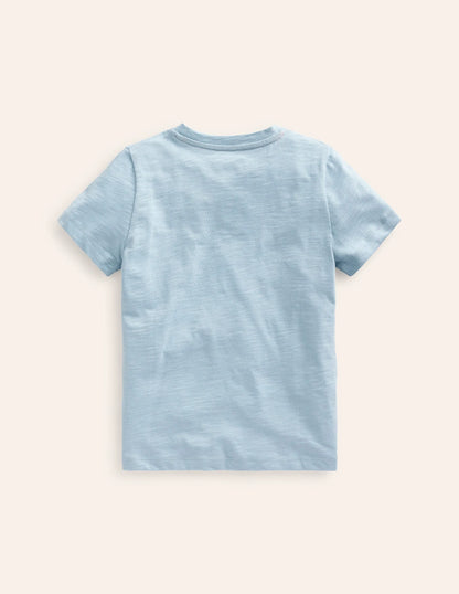 Printed T-shirt-Blue Earth
