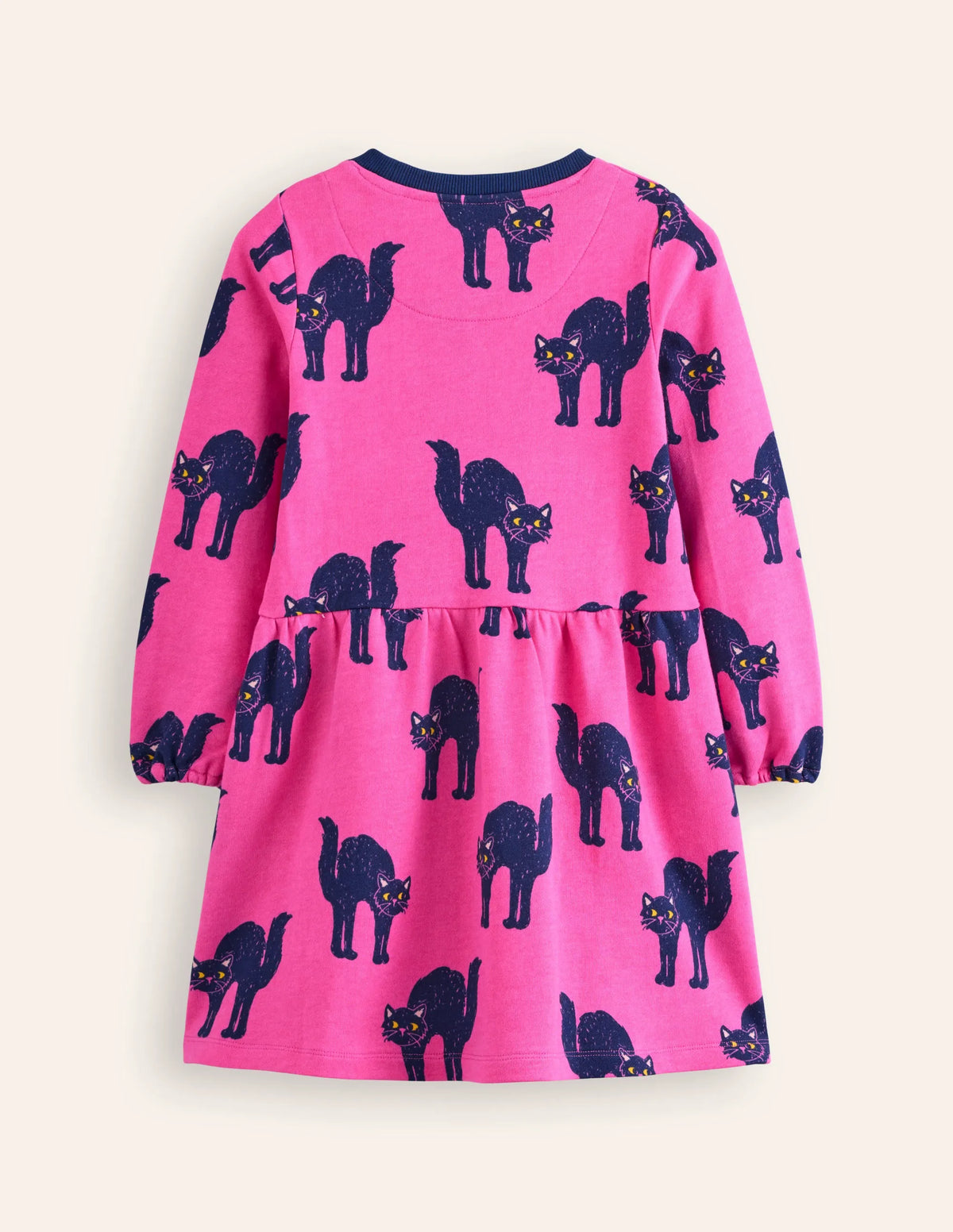 Loopback Sweatshirt Dress-Tickled Pink Cats