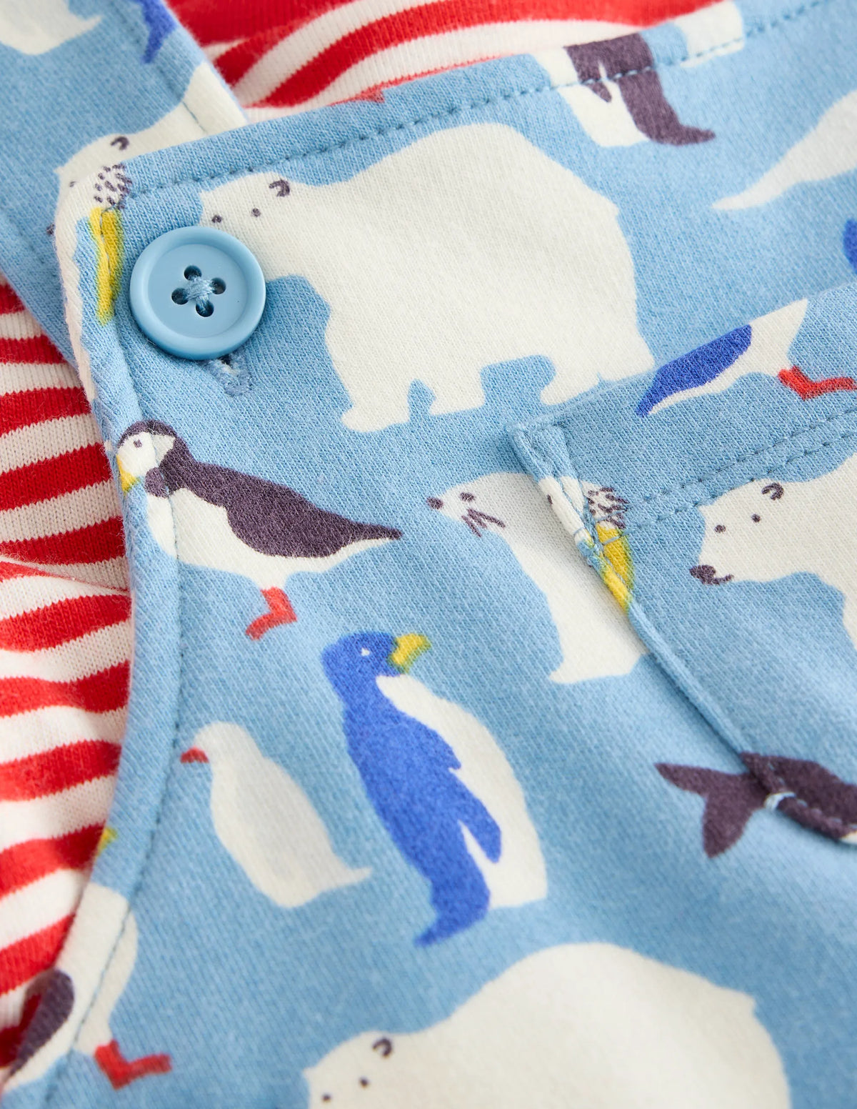 Jersey Overalls Set-Glacier Blue Arctic Animals
