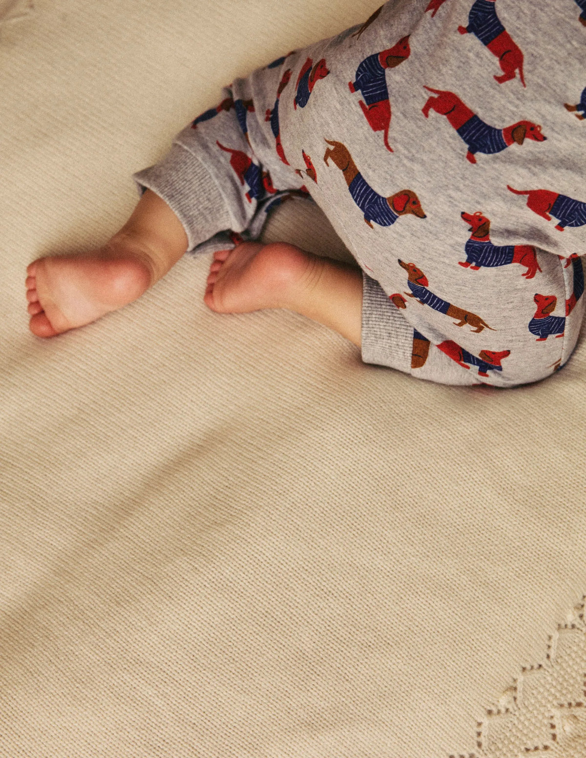 Jersey Overalls Set-Grey Sausage Dogs