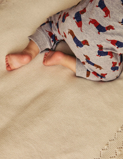 Jersey Overalls Set-Grey Sausage Dogs