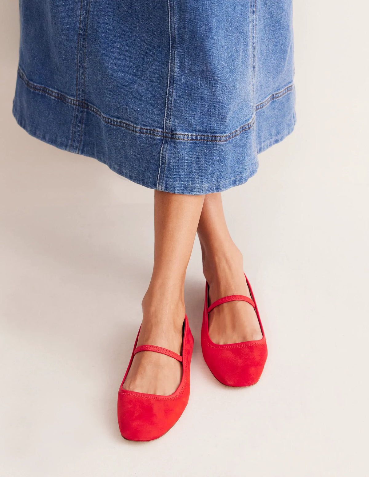 Thea Mary Jane Ballet Flats-Red