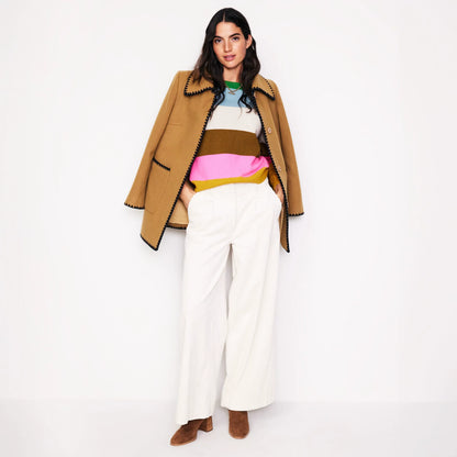 Eva Cashmere Crew Neck Sweater-Multi, Rainbow