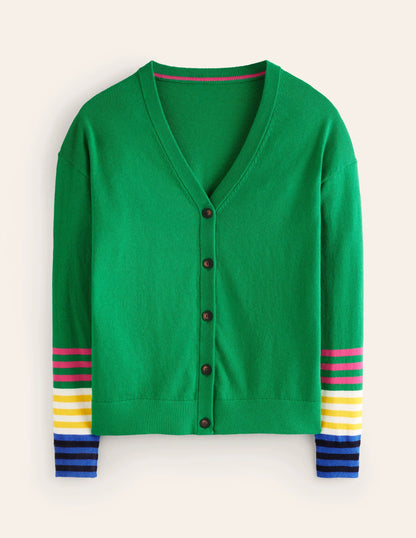 Annie Cardigan-Rich Emerald Green
