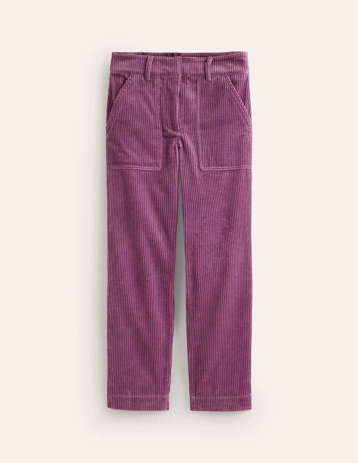 Tapered Cord Cargo Pants-Purple Thistle