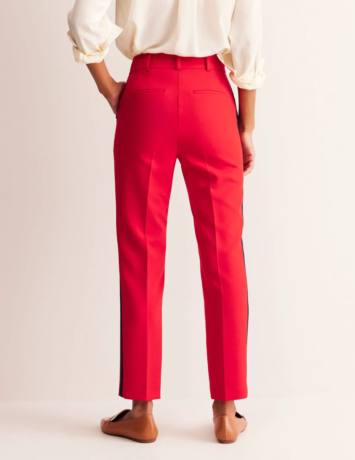 Kew Side Stripe Pants-Red /Navy Side Stripe
