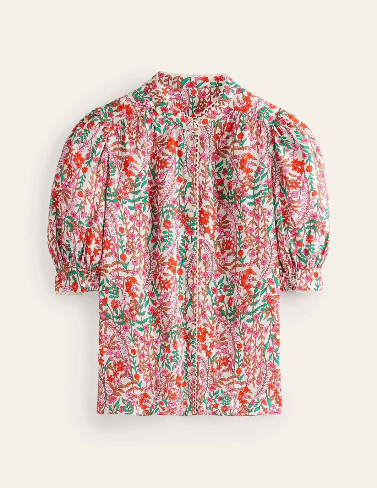 Ara Short Sleeve Top-Multi, Foliage Bud