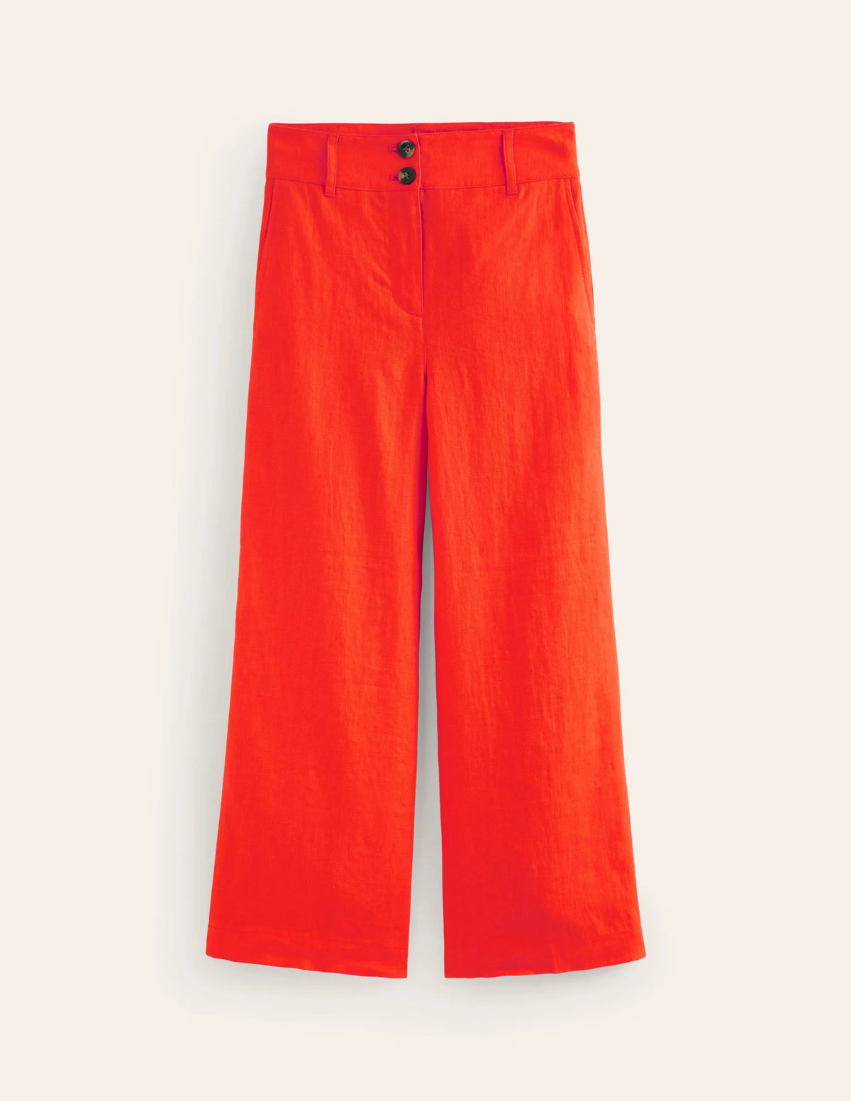 Westbourne Cropped Linen Pants-Mandarin Orange