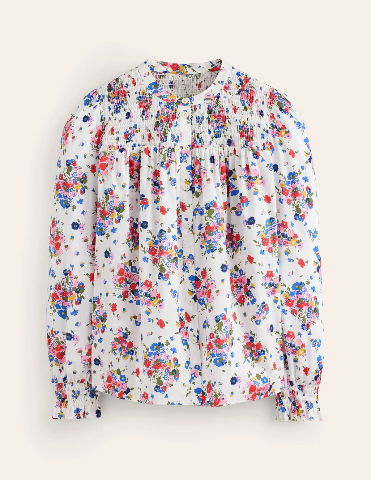 Helena Cotton Blouse-Ivory, Wild Cluster