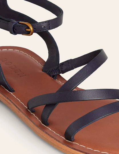 Everyday Flat Sandals-Navy