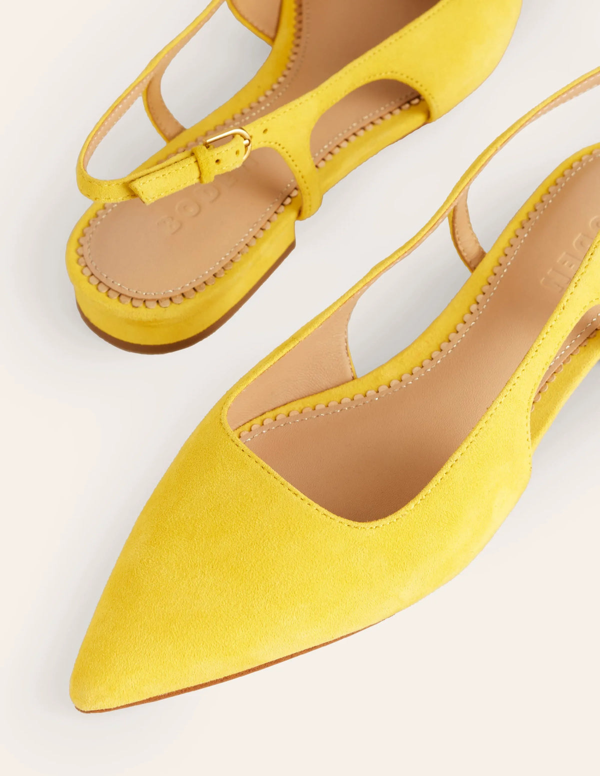 Cut Out Sling Back Flats-Maximillion Yellow