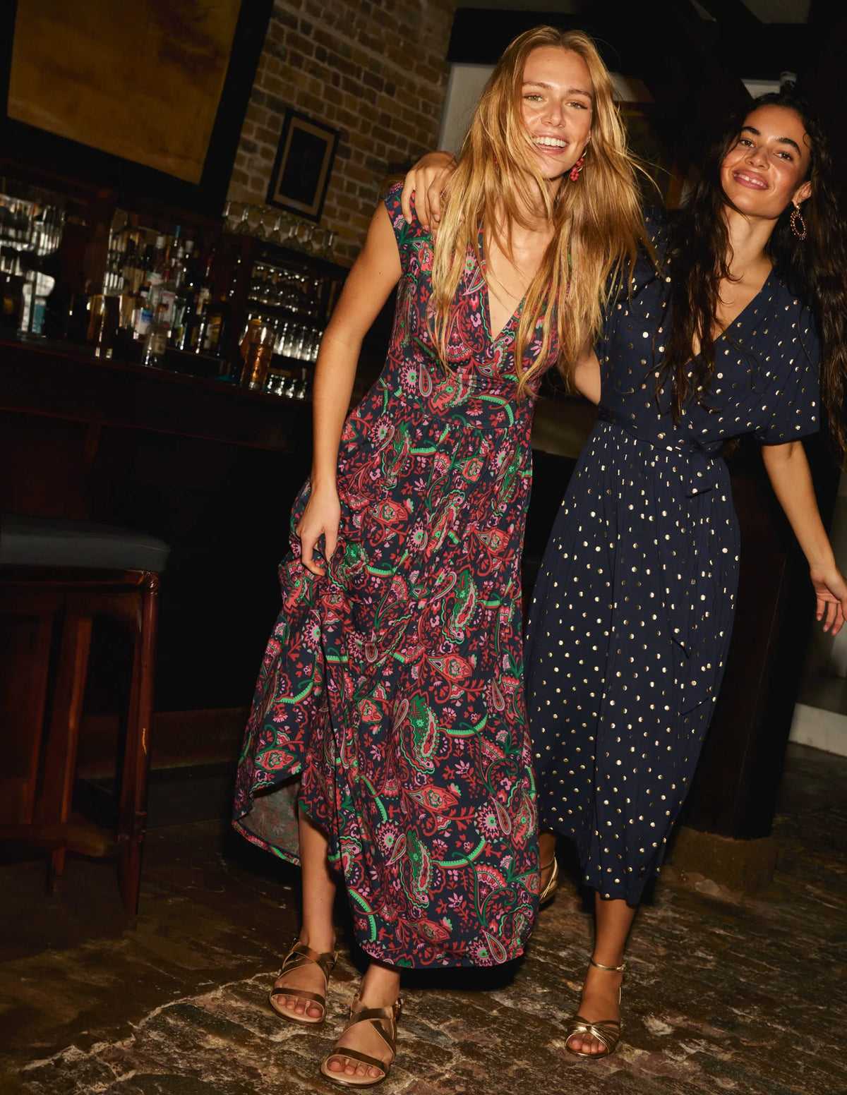 Vanessa Wrap Jersey Maxi Dress-French Navy, Fantastical