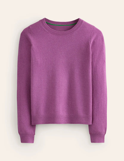 Eva Cashmere Crew Neck Sweater-Mulberry