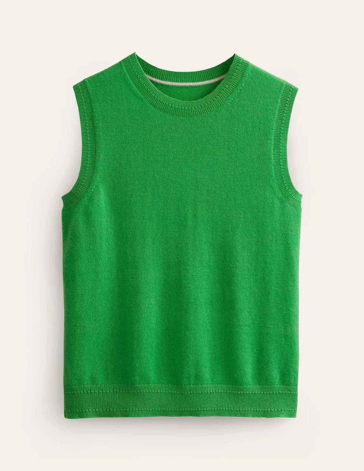 Eva Cashmere Vest-Bright Green