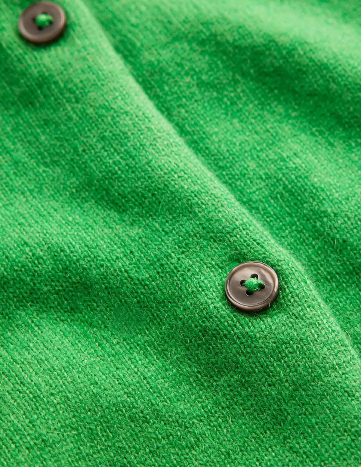 Eva Cashmere Crew Cardigan-Bright Green