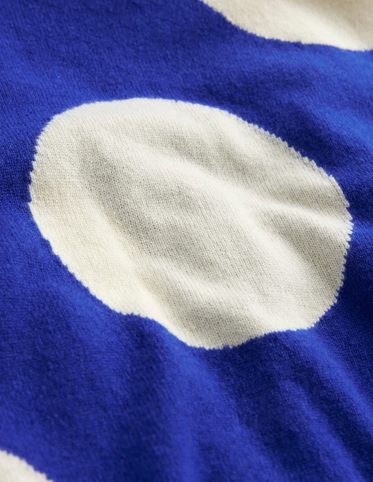 Lydia Cashmere Jumper-Bright Blue, Spots