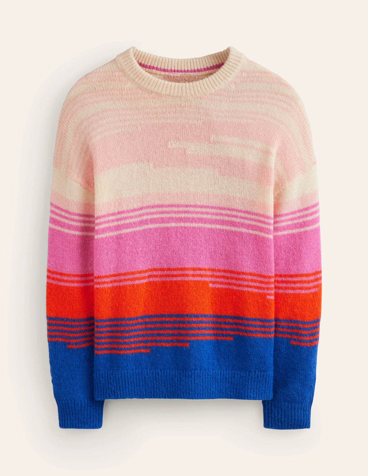 Scenic Crew Neck Sweater-Bright Blue, Scenic Intarsia