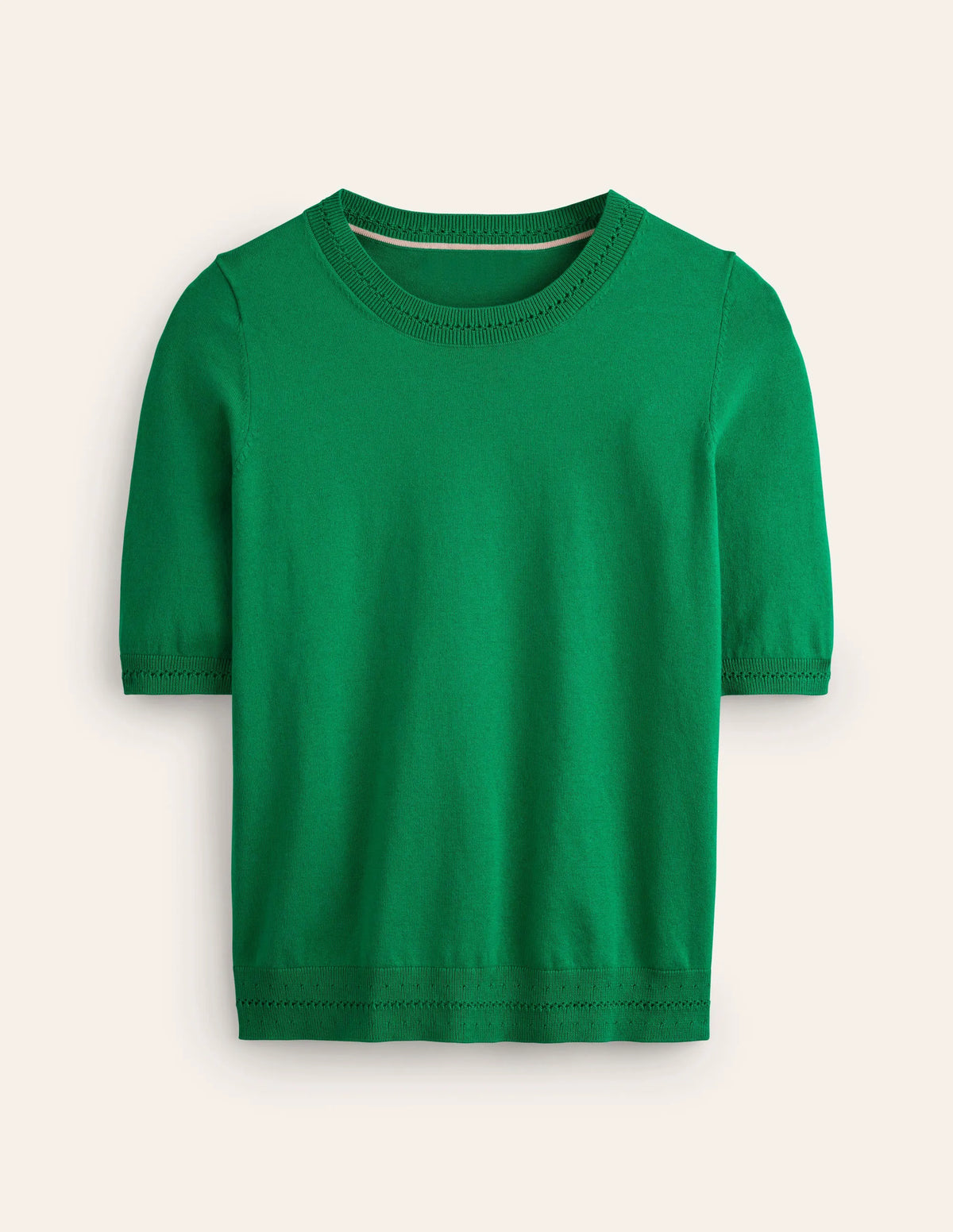 Catriona Cotton Crew T-shirt-Fresh Mint Green