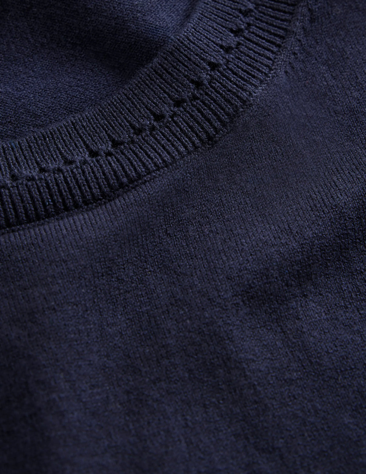 Catriona Crew Neck Cotton Vest-Navy