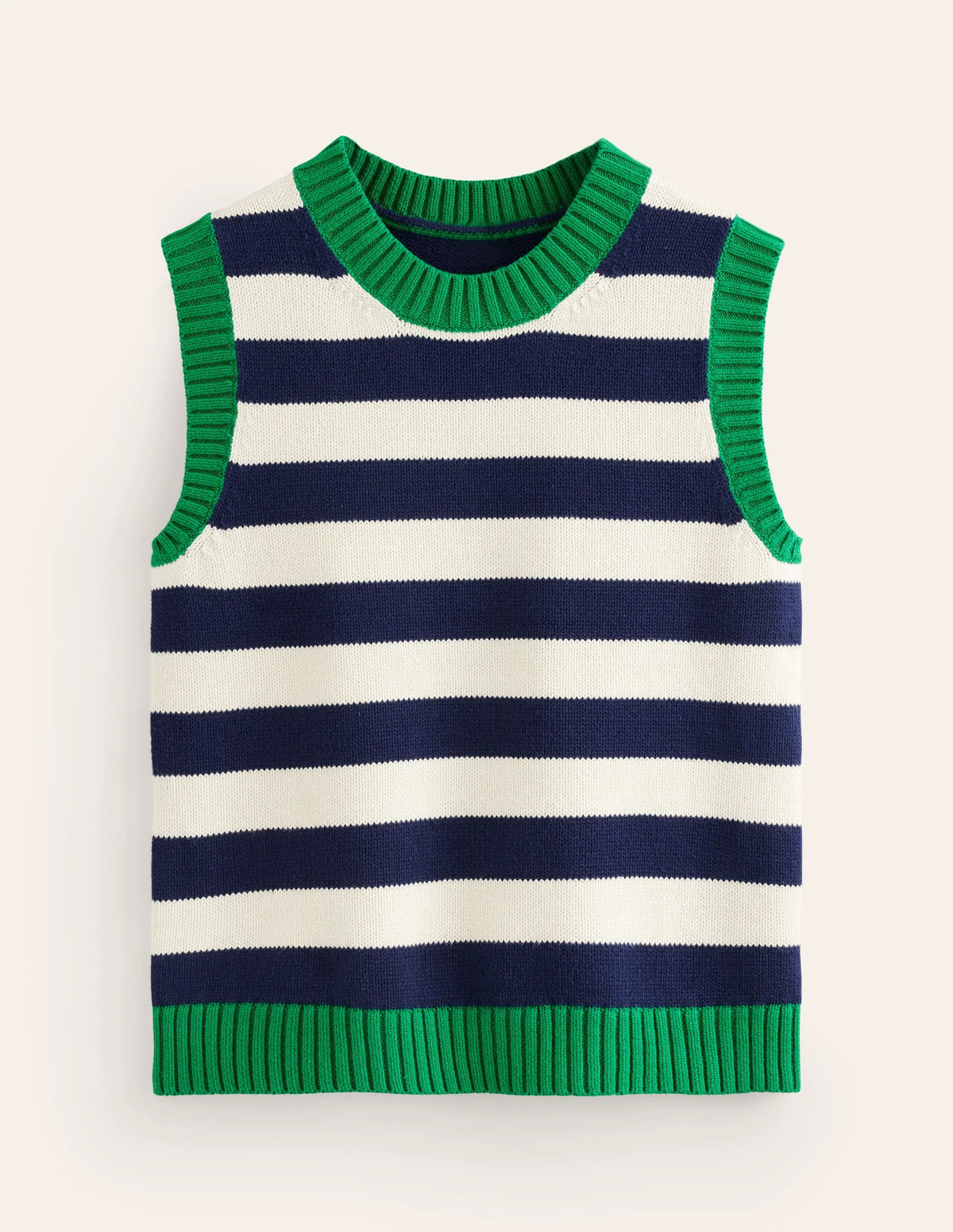 Hotch Potch Cotton Vest-Naval Academy, Ivory