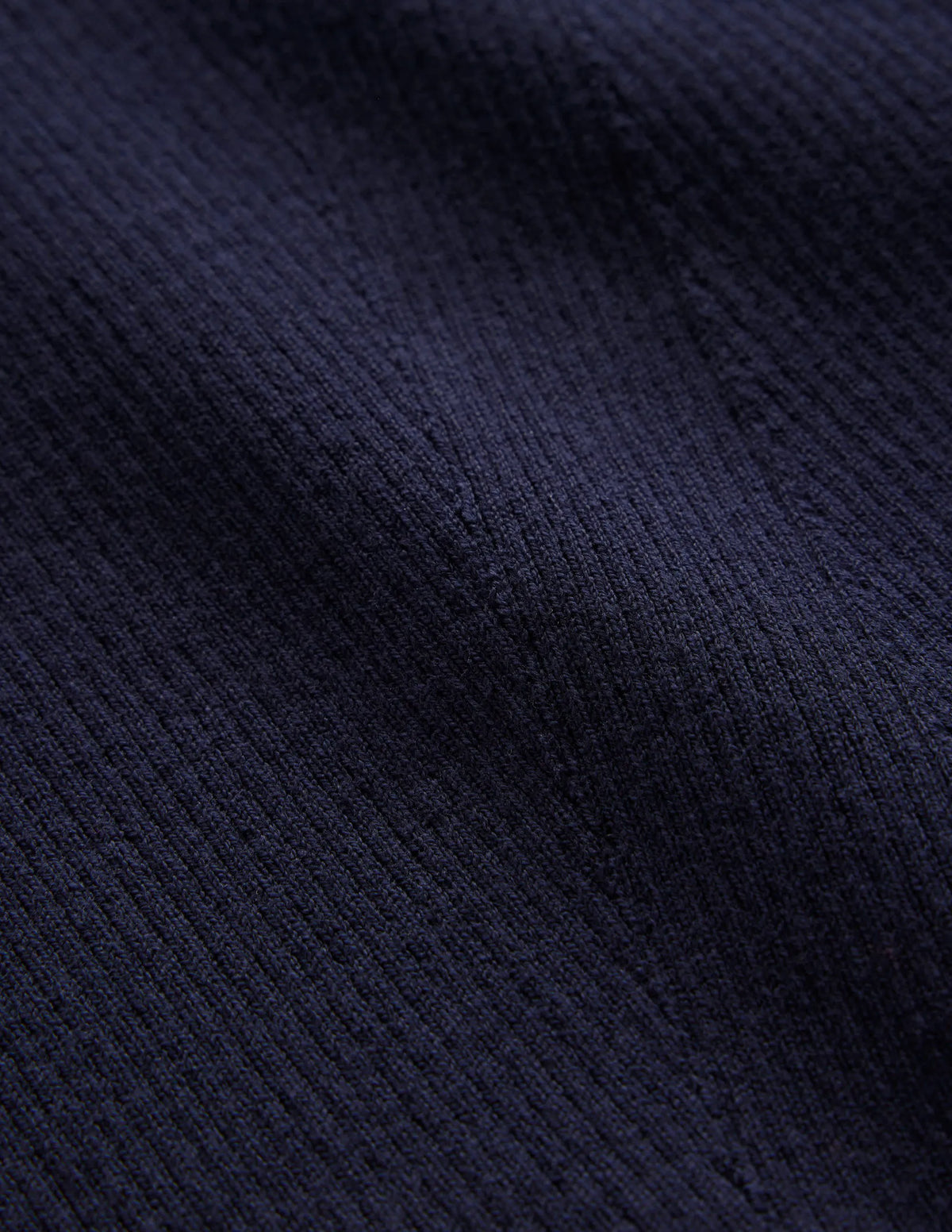 Cotton Rib Boat Neck Sweater-Navy