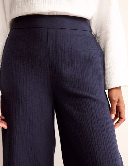 Double Cloth Pants-Navy