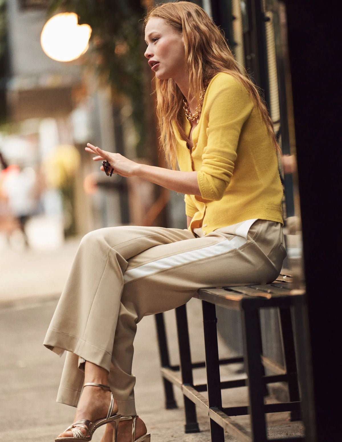 Side Stripe Pull-on Pants-Neutral