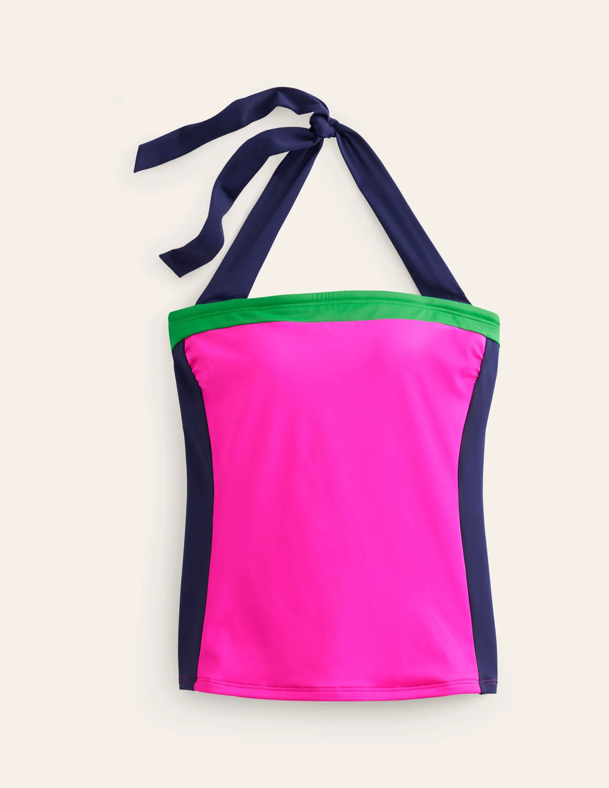 Santorini Tankini Top-Super Pink colourblock