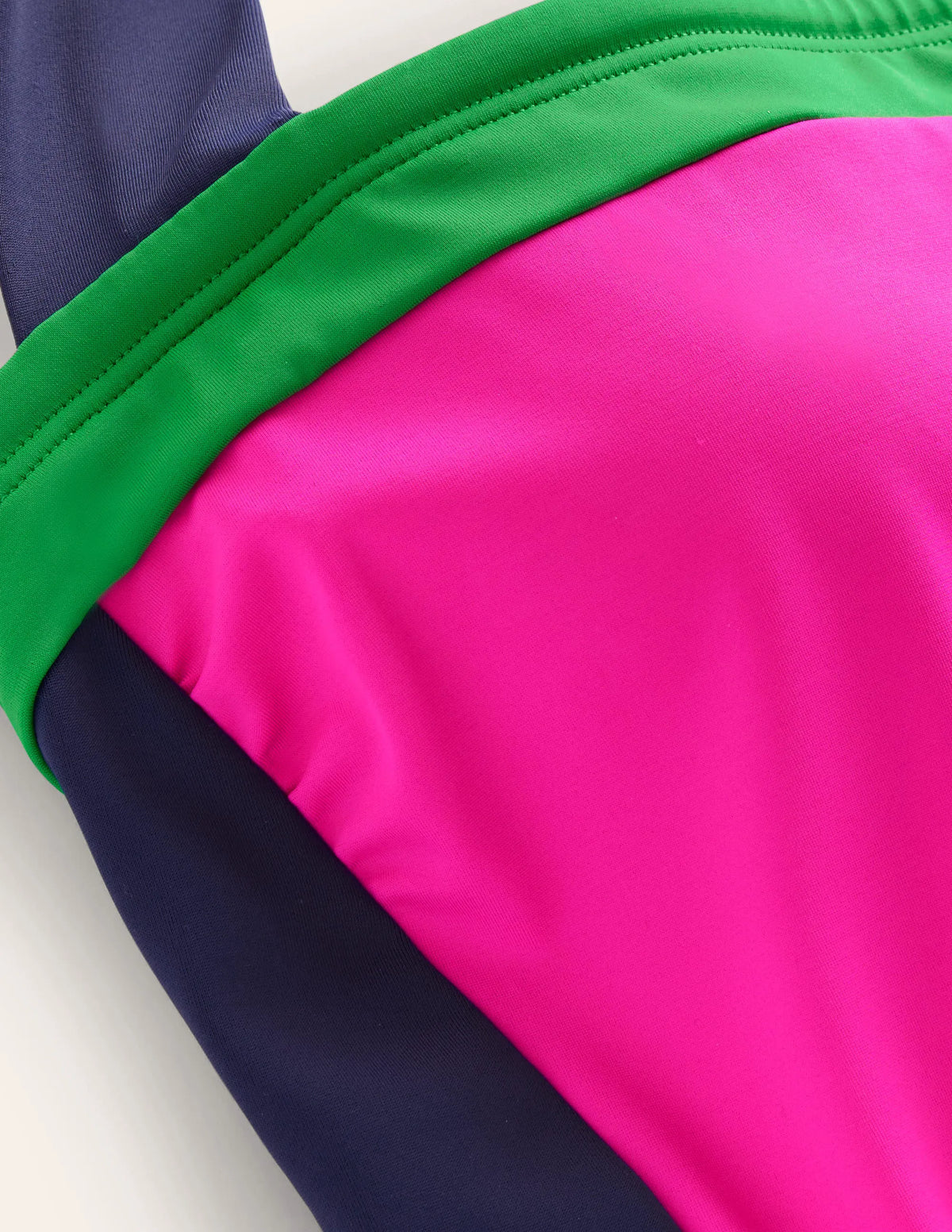 Santorini Tankini Top-Super Pink colourblock