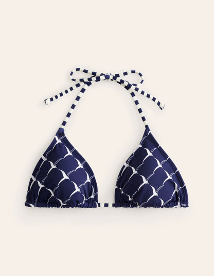 Symi String Bikini Top-French Navy, Seagull