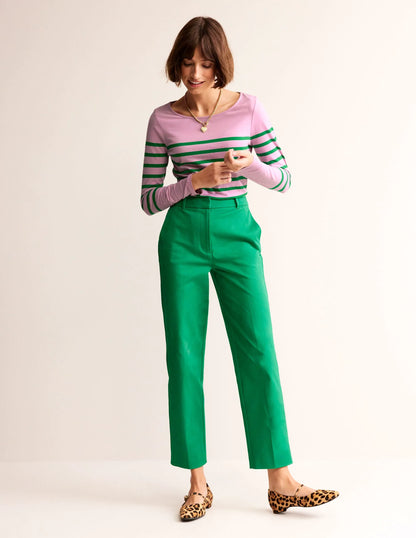 Ella Long Sleeve Breton-Pink, Green Placement