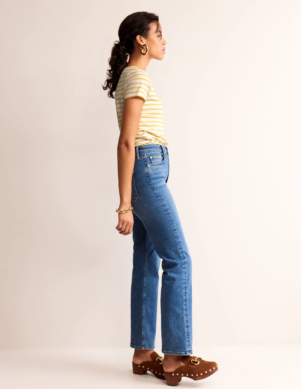 Ella Short Sleeve Breton-Ivory, Passion Fruit