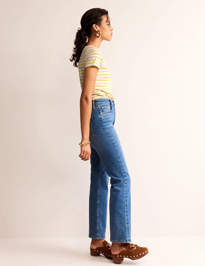 Ella Short Sleeve Breton-Ivory, Passion Fruit