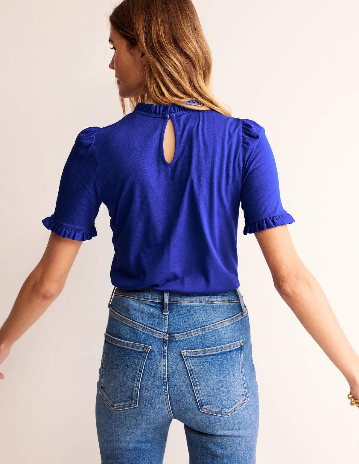 Supersoft Frill Detail T-shirt-Surf the Web