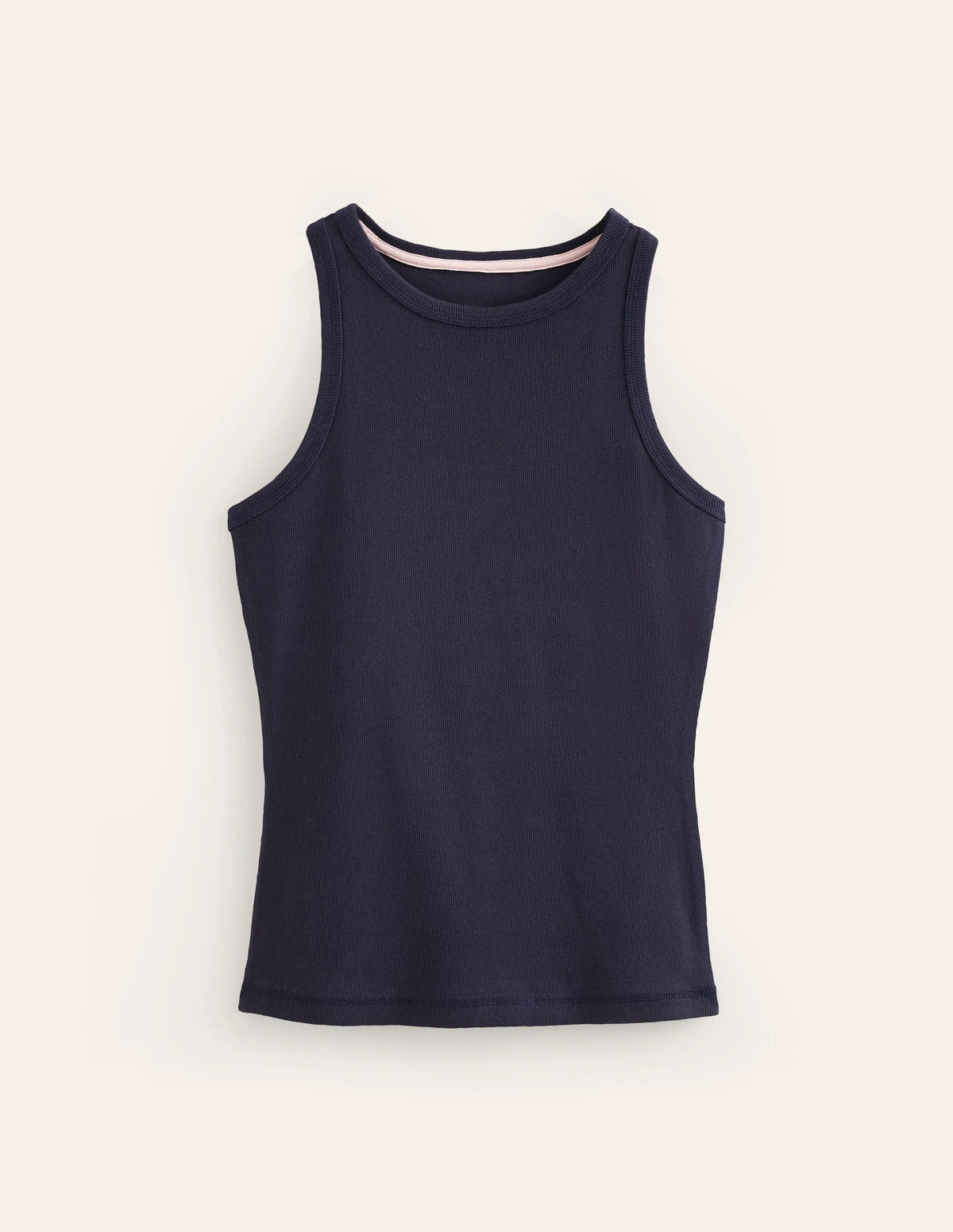 Ribbed Racer Vest-Navy