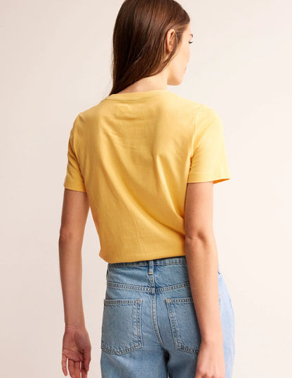 Rosa Embroidered T-Shirt-Dusky Citron, Bits and Bobs