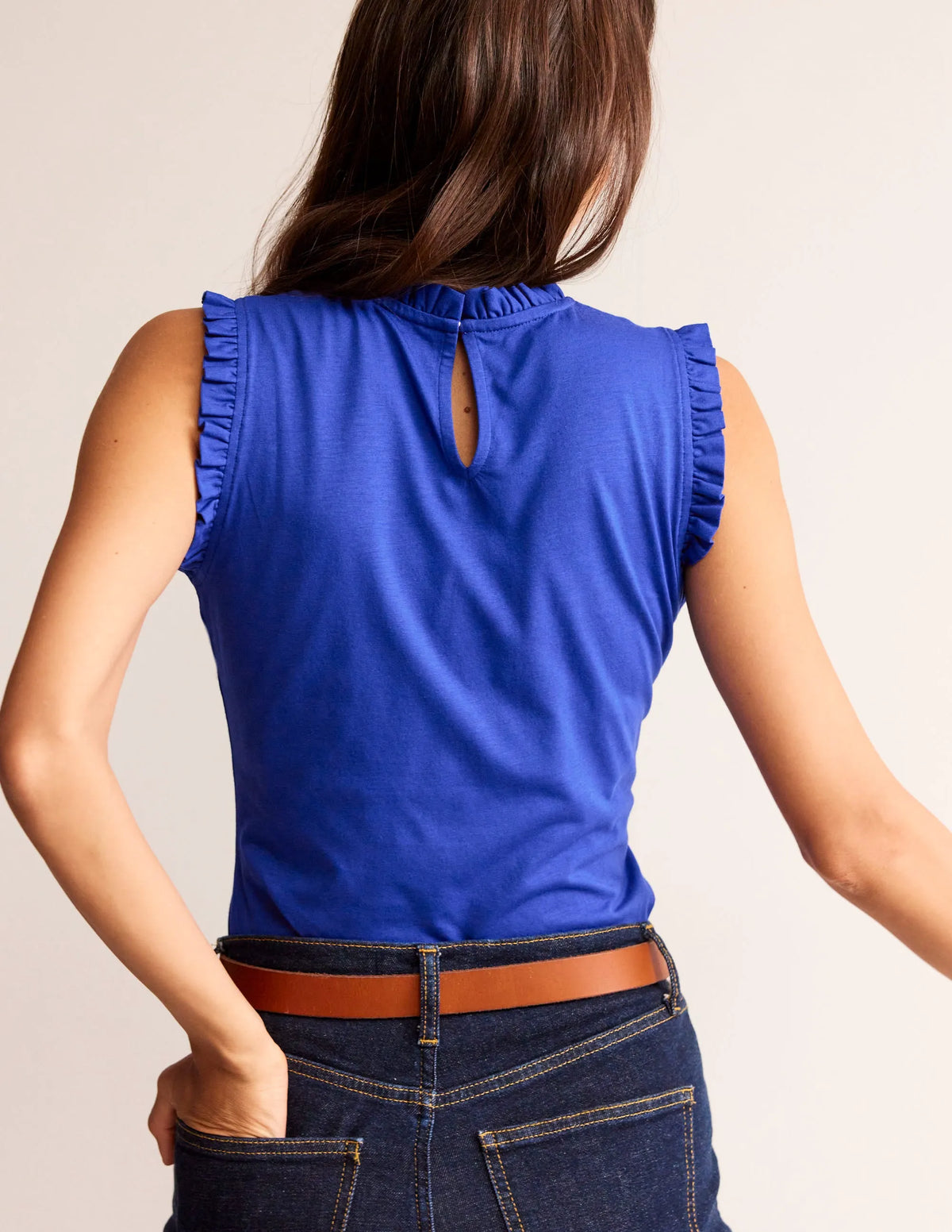 Supersoft Frill Detail Tank-Surf The Web
