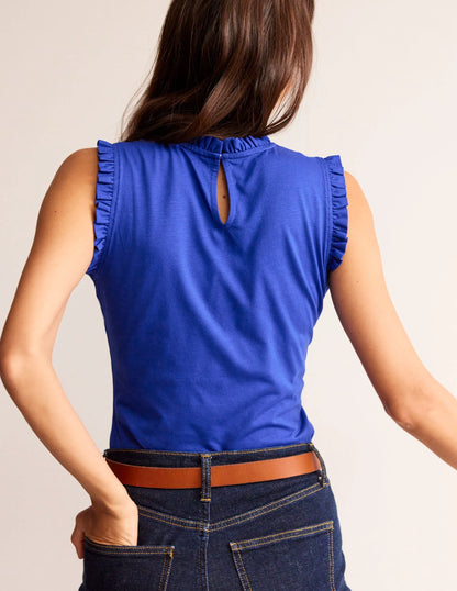 Supersoft Frill Detail Tank-Surf The Web