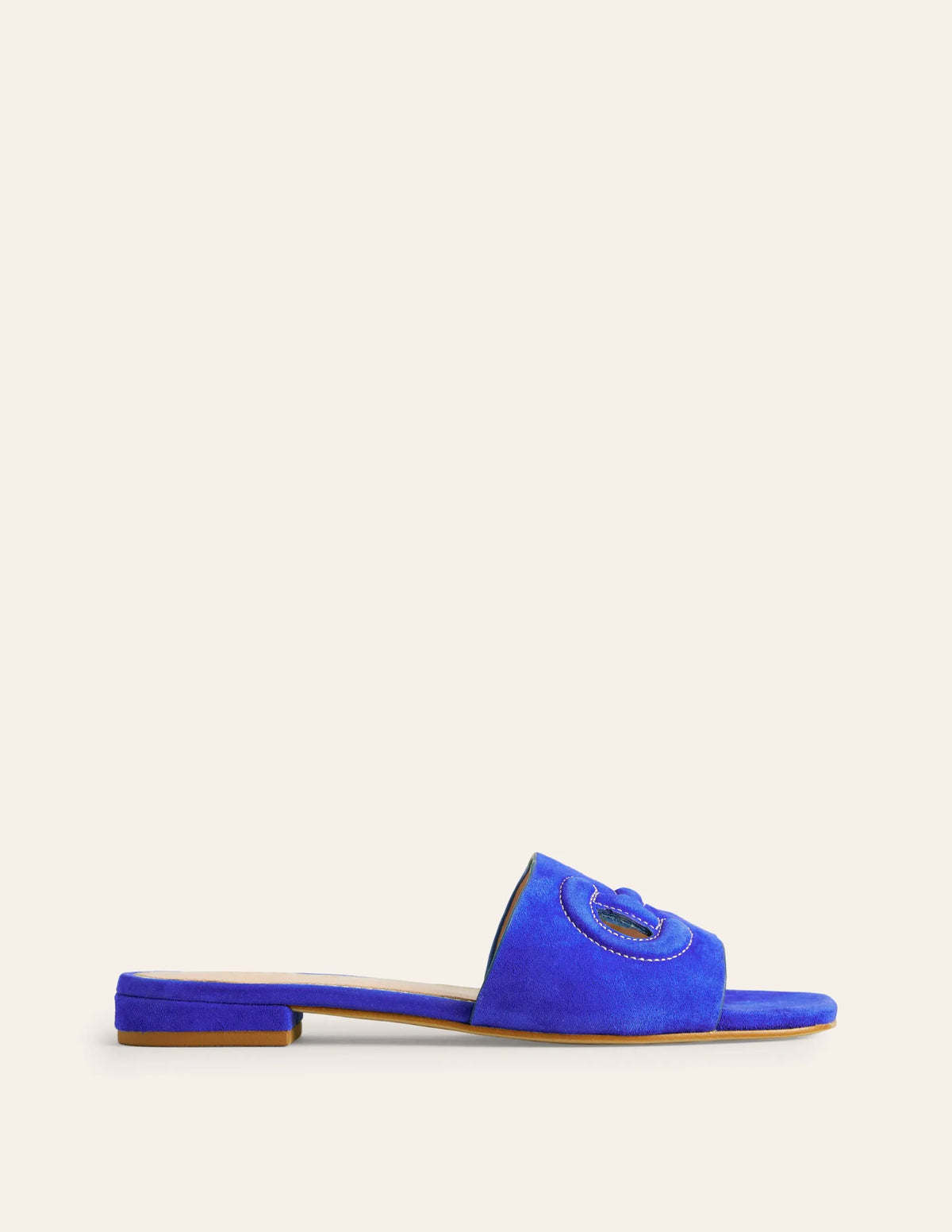Stitch Cut Out Snaffle Sliders-Bright Blue