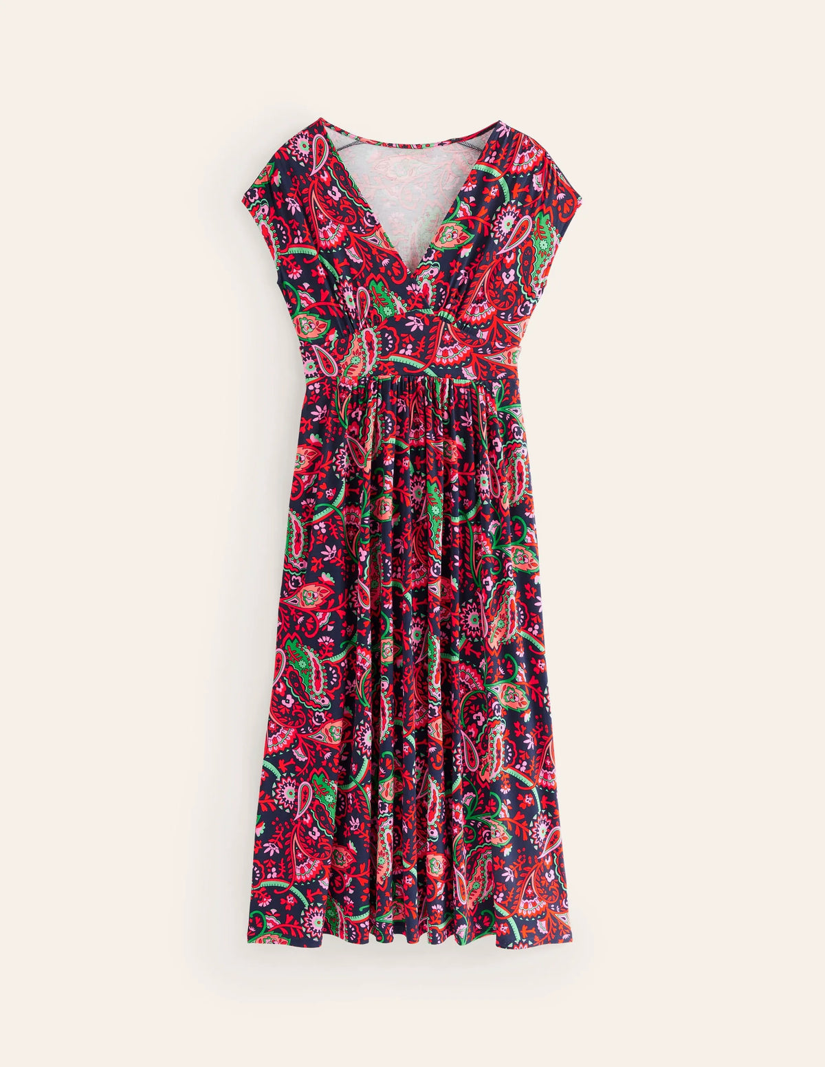 Vanessa Wrap Jersey Maxi Dress-French Navy, Fantastical
