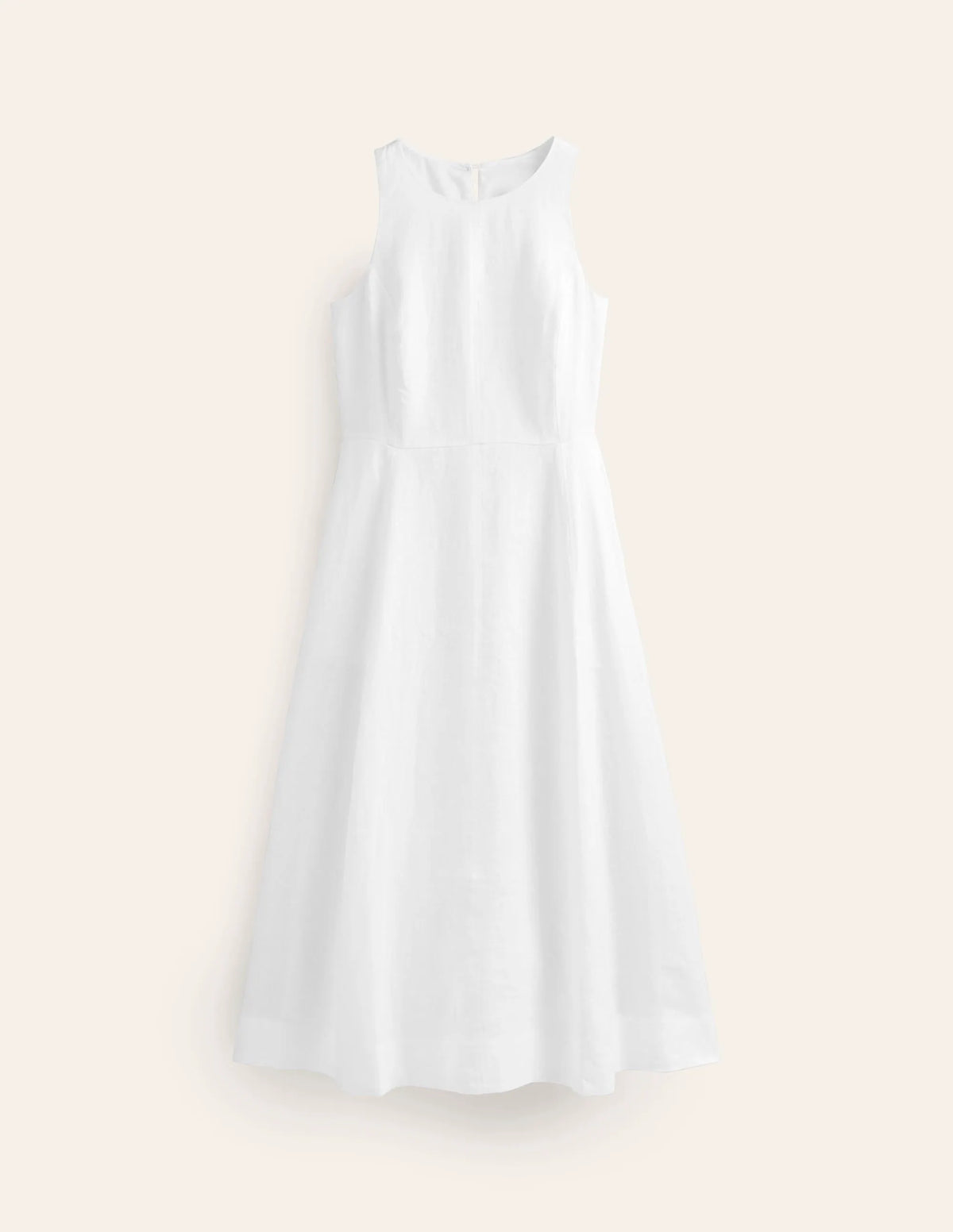 Carla Linen Midi Dress-White
