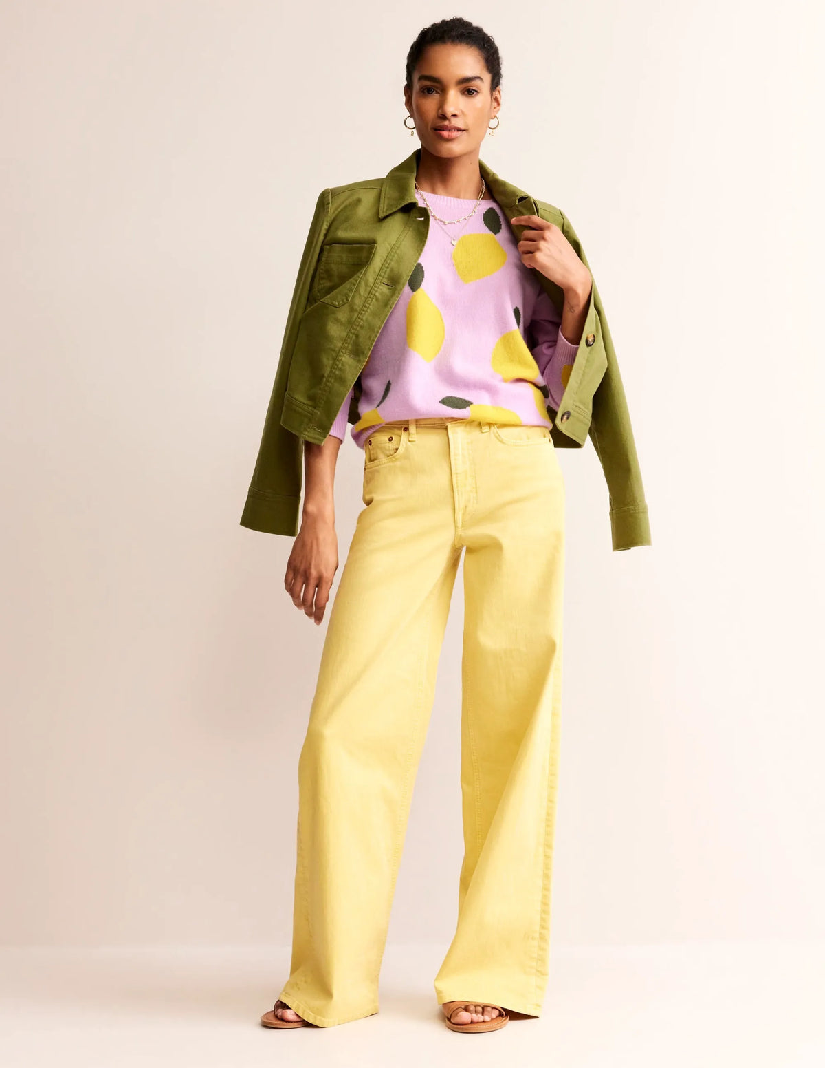 Lydia Cashmere Jumper-Soft Lavender, Lemons