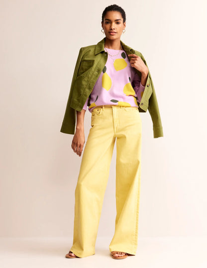 Lydia Cashmere Jumper-Soft Lavender, Lemons