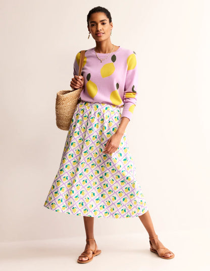 Lydia Cashmere Jumper-Soft Lavender, Lemons